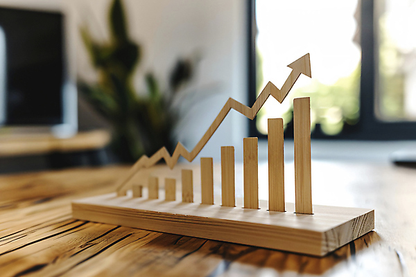 JPG 편집이미지 화살표 비즈니스 그래프 사람없음 목재 경제 주식 상승 시장경제 편집실사 AI컴퓨터그래픽 AI콘텐츠 나무 컨셉 재료 금융 CG 파일형식