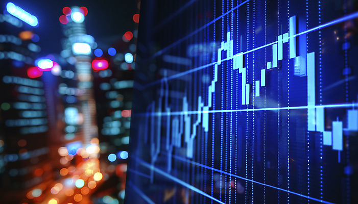 JPG 편집이미지 비즈니스 그래프 사람없음 경제 파란색 주식 하락 시장경제 편집실사 AI컴퓨터그래픽 AI콘텐츠 컬러 컨셉 금융 CG 파일형식