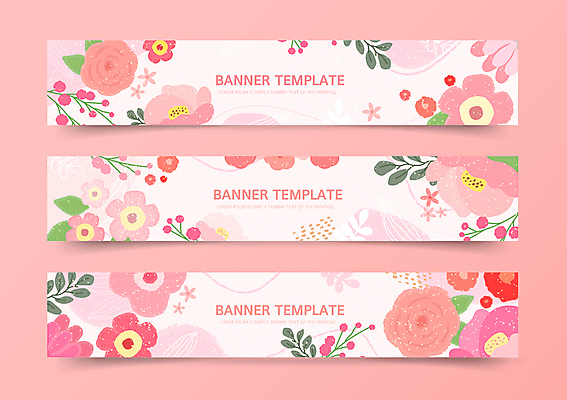 배너 분홍색 잎 일러스트 봄꽃 자연 사람없음 반짝임 세트 봄 분위기 카피스페이스 국내일러스트 AI파일 식물 계절 꽃 컬러 컨셉 모션 공백 생태계 파일형식 벡터