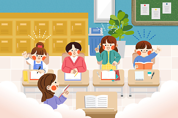 식물 구름 여자 남자 화분 어린이 의자 일러스트 교실 회의 알림판 이야기 대화 서기 웃음 앉기 소녀 소년 여러명 상반신 성인 책 학습 연필 손들기 교사 쓰레기통 발표 토론 사물함 책상 지우개 국내일러스트 AI파일 자연요소 직업 교육 가구 다수 비즈니스 학교 모션 학용품 표정 말하기 사람 필기구 파일형식 벡터