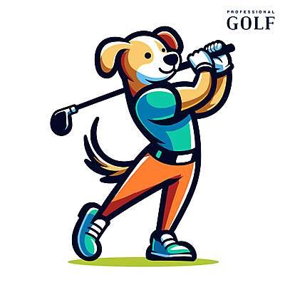 한마리 스포츠 골프 일러스트 골프클럽 사람없음 골프채 골퍼 스윙 개캐릭터 국내일러스트 AI파일 1 동물캐릭터 포즈 운동선수 골프용품 구기 개 파일형식 벡터