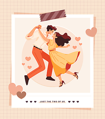 전신 커플 여자 남자 스티커 일러스트 프레임 사랑 사람 성인 두명 마주보기 손잡기 하트 춤 격자 연애 폴라로이드사진 모눈종이 살구색 성인만 마스킹테이프 국내일러스트 AI파일 모양 감정 종이 컬러 무늬 관계 모션 문화예술 폴라로이드 테이프 파일형식 벡터