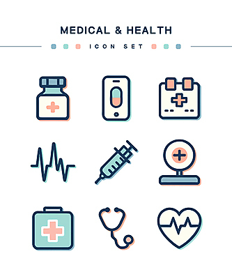 아이콘 의학 청진기 건강 병원 주사기 사람없음 약 자료 심장 구급상자 오브젝트 공병 바이탈사인 심전도 진단키트 2D아이콘 AI파일 의료기기 의료용품 장기_의학 병_담는 파일형식 벡터