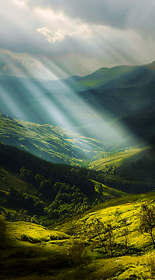 JPG 나무 구름 편집이미지 자연 산 풍경 사람없음 빛 햇빛 숲 편집실사 AI포토 AI콘텐츠 자연요소 식물 태양 CG 생태계 파일형식