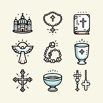 아이콘 선 십자가 사람없음 세트 성당 성경 천주교 비둘기 성물 2D아이콘 AI파일 종교 종교용품 종교건축 조류 천주교용품 파일형식 벡터