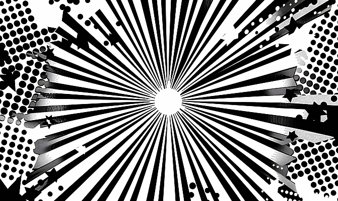 JPG 선 백그라운드 일러스트 흑백 사람없음 만화 코믹 카툰스타일 시각효과 효과 하프톤 국내일러스트 AI일러스트 AI콘텐츠 컬러 촬영기법 파일형식