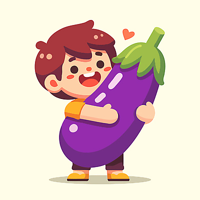 전신 남자 행복 어린이 일러스트 안기 가지 한명 미소 들기 소년 하트 소년한명만 국내일러스트 AI파일 모양 1 감정 채소 모션 표정 사람 남자한명만 소년만 파일형식 벡터