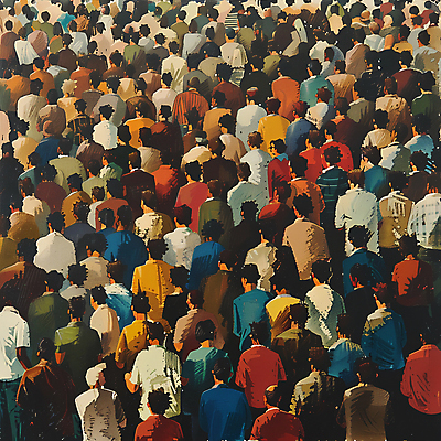 JPG 여자 남자 백그라운드 일러스트 거리 여러명 성인 야외 군중 가득함 질감 성인만 국내일러스트 AI일러스트 AI콘텐츠 다수 사람 파일형식