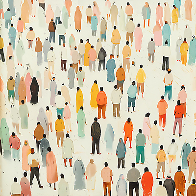 JPG 여자 남자 백그라운드 일러스트 거리 여러명 성인 야외 걷기 군중 가득함 성인만 국내일러스트 AI일러스트 AI콘텐츠 다수 모션 사람 파일형식