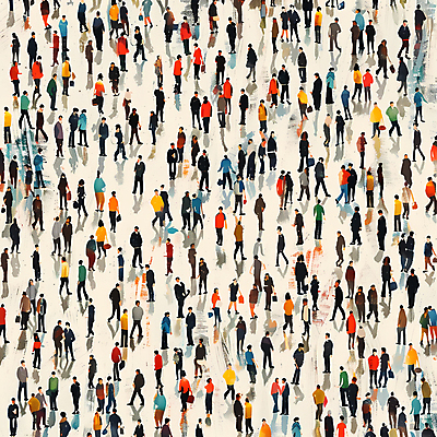 JPG 여자 남자 백그라운드 일러스트 거리 여러명 성인 야외 걷기 군중 가득함 성인만 국내일러스트 AI일러스트 AI콘텐츠 다수 모션 사람 파일형식