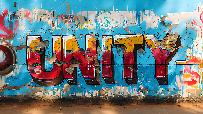 JPG 편집이미지 거리풍경 사람없음 컬러풀 페인트 그래피티 벽화 편집실사 AI포토 AI콘텐츠 컬러 거리 풍경 낙서 CG 그림 파일형식