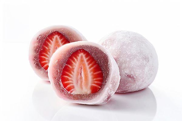 JPG 편집이미지 딸기 단면 디저트 사람없음 유행 디지털합성 찹쌀떡 모찌 편집실사 AI포토 AI콘텐츠 음식 과일 떡 CG 파일형식