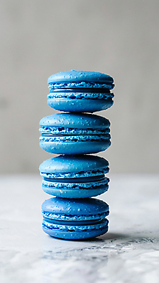 JPG 편집이미지 다이어트 사람없음 파란색 쌓기 디지털합성 마카롱 식욕저하 편집실사 AI포토 AI콘텐츠 컬러 모션 디저트 건강 CG 파일형식