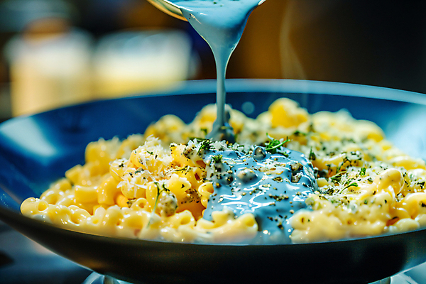 JPG 편집이미지 그릇 다이어트 치즈 파슬리 사람없음 파란색 붓기 디지털합성 마카로니 식욕저하 크림소스 편집실사 AI포토 AI콘텐츠 식기 컬러 채소 모션 유제품 건강 소스_음식 CG 파스타면 파일형식