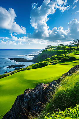 JPG 구름 편집이미지 바다 잎 골프장 필드 하늘 풍경 사람없음 맑음 풀숲 편집실사 AI포토 AI콘텐츠 자연요소 식물 골프 스포츠시설 날씨 숲 CG 파일형식