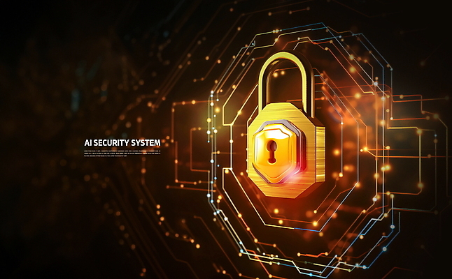 PSD 편집이미지 자물쇠 사람없음 빛 반짝임 디지털 주황색 과학기술 황금 보호 사이버 잠금 열쇠구멍 방패 전자회로 AI_인공지능 이미지편집 컬러 컨셉 모션 기술 회로판 보안 파일형식