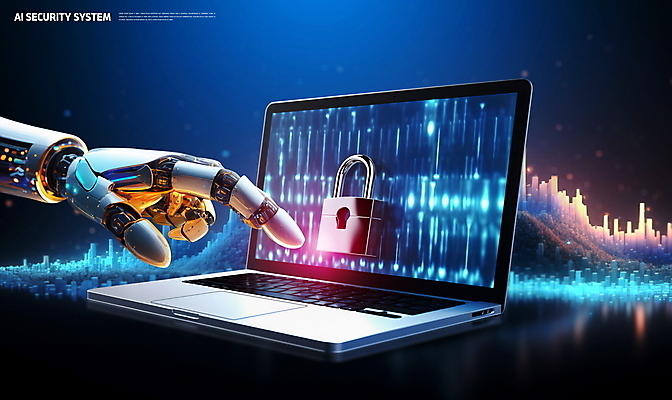 PSD 편집이미지 자물쇠 사람없음 파란색 노트북 빛 디지털 스크린 터치 과학기술 보호 잠금 로봇팔 AI_인공지능 이미지편집 컬러 컨셉 기술 전자제품 로봇 보안 파일형식