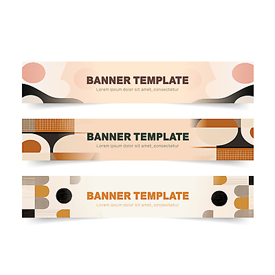 템플릿 배너 배너템플릿 가로배너 백그라운드 패턴 사람없음 세트 갈색 현수막 기하학 AI파일 컬러 무늬 가로 파일형식 벡터