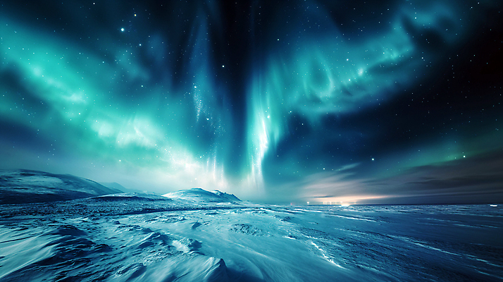 JPG 편집이미지 백그라운드 자연 밤하늘 산 사람없음 빛 신비 북극 디지털합성 빙하 청록색 오로라 편집소스 편집실사 AI포토 AI콘텐츠 컬러 컨셉 자연현상 하늘 야간 극지방 CG 생태계 파일형식