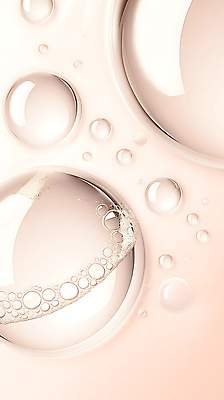 JPG 편집이미지 분홍색 백그라운드 사람없음 화장품 물방울 투명 비눗방울 순수 디지털합성 부드러움 편집소스 편집실사 AI컴퓨터그래픽 AI콘텐츠 컬러 컨셉 뷰티 감각 CG 파일형식