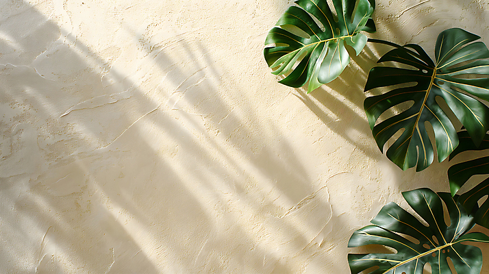 JPG 편집이미지 벽 잎 실내 그림자 사람없음 초록색 햇빛 디지털합성 몬스테라 베이지색 휴식처 카피스페이스 편집소스 편집실사 AI포토 AI콘텐츠 식물 컬러 휴식 내부 태양 공백 CG 파일형식