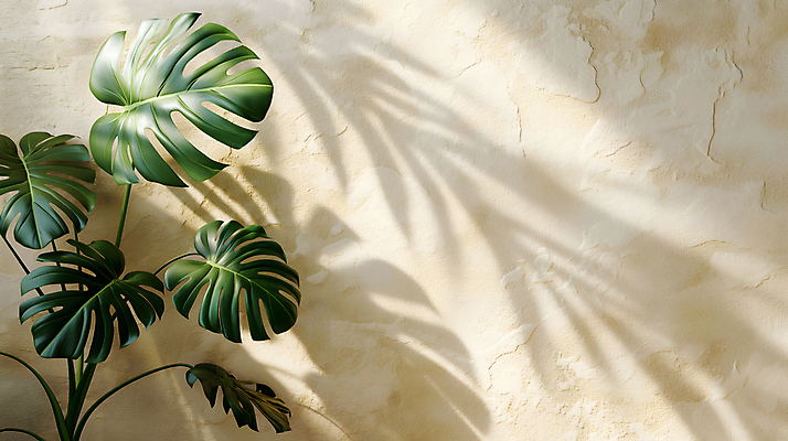 JPG 편집이미지 벽 잎 실내 그림자 사람없음 초록색 햇빛 디지털합성 몬스테라 베이지색 휴식처 카피스페이스 편집소스 편집실사 AI포토 AI콘텐츠 식물 컬러 휴식 내부 태양 공백 CG 파일형식