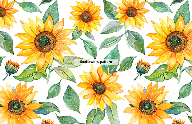 PSD 꽃 잎 꽃무늬 패턴 일러스트 해바라기 사람없음 노란색 패턴백그라운드 국내일러스트 식물 컬러 백그라운드 무늬 파일형식