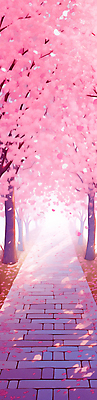 JPG 꽃잎 분홍색 백그라운드 일러스트 봄꽃 풍경 사람없음 봄풍경 봄 산책로 벚꽃 벚나무 꽃길 국내일러스트 AI일러스트 AI콘텐츠 나무 계절 꽃 길 컬러 파일형식