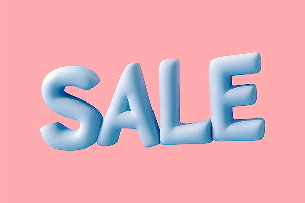 PSD 편집이미지 타이포그라피 사람없음 파란색 쇼핑 3D 세일 입체 디지털합성 입체문자 편집3D 문자 컬러 파일형식