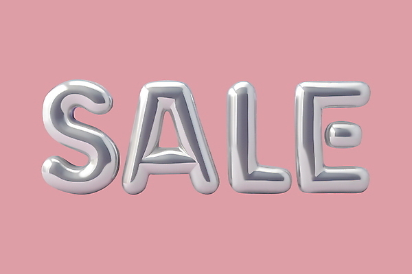 PSD 편집이미지 타이포그라피 사람없음 쇼핑 3D 세일 은색 입체 디지털합성 입체문자 편집3D 문자 컬러 파일형식