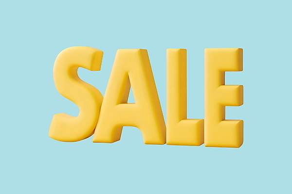 PSD 편집이미지 타이포그라피 사람없음 쇼핑 노란색 3D 세일 입체 디지털합성 입체문자 편집3D 문자 컬러 파일형식