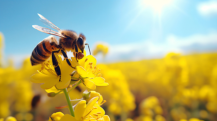 JPG 편집이미지 꽃 백그라운드 꽃밭 자연 하늘 사람없음 아웃포커스 노란색 봄 들꽃 꿀벌 벌 디지털합성 생태계 편집소스 편집실사 AI포토 AI콘텐츠 식물 계절 컬러 곤충 촬영기법 벌_곤충 CG 파일형식