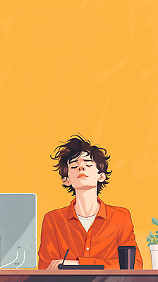 JPG 남자 백그라운드 일러스트 휴식 피곤 한명 성인 눈감음 고요 커피잔 책상 디지털합성 감성 몽환 성인남자한명만 편집소스 번아웃증후군 국내일러스트 AI일러스트 AI콘텐츠 1 커피 가구 컨셉 모션 잔 사람 사회이슈 남자한명만 성인남자만 파일형식