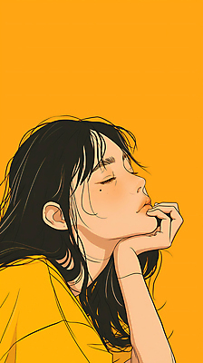 JPG 여자 백그라운드 일러스트 휴식 피곤 한명 성인 눈감음 턱괴기 고요 디지털합성 감성 몽환 성인여자한명만 편집소스 번아웃증후군 국내일러스트 AI일러스트 AI콘텐츠 1 컨셉 모션 사람 사회이슈 여자한명만 성인여자만 파일형식