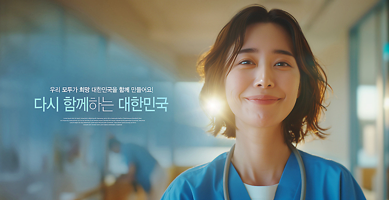 PSD 편집이미지 여자 함께함 한명 미소 성인 희망 의료진 사회이슈 화합 해결 의료계 의료성형뷰티 성인여자한명만 의료대란 이미지편집 직업 1 감정 컨셉 의학 표정 사람 여자한명만 성인여자만 파일형식