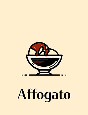 디자인 커피 일러스트 아이스크림 디저트 사람없음 달콤 심플 에스프레소 벡터 아포카토 국내일러스트 AI파일 음료 음식 맛 파일형식