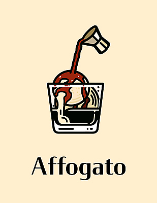 디자인 커피 일러스트 아이스크림 디저트 사람없음 붓기 달콤 심플 에스프레소 벡터 아포카토 국내일러스트 AI파일 음료 음식 모션 맛 파일형식