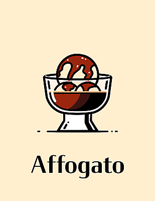 디자인 커피 일러스트 아이스크림 디저트 사람없음 달콤 심플 에스프레소 벡터 아포카토 국내일러스트 AI파일 음료 음식 맛 파일형식