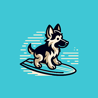 캐릭터 파도 일러스트 물놀이 레저 사람없음 여름 파란색 서핑보드 서핑 개 승차 즐거움 개캐릭터 일러캐릭터 AI파일 계절 감정 바다 컬러 동물캐릭터 포유류 모션 놀이 수상스포츠 보드_스포츠 파일형식 벡터