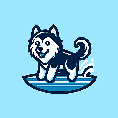 캐릭터 파도 일러스트 물놀이 레저 사람없음 여름 파란색 서핑보드 서핑 개 승차 즐거움 개캐릭터 일러캐릭터 AI파일 계절 감정 바다 컬러 동물캐릭터 포유류 모션 놀이 수상스포츠 보드_스포츠 파일형식 벡터