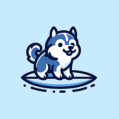 캐릭터 파도 일러스트 물놀이 레저 사람없음 여름 파란색 서핑보드 서핑 개 승차 즐거움 개캐릭터 일러캐릭터 AI파일 계절 감정 바다 컬러 동물캐릭터 포유류 모션 놀이 수상스포츠 보드_스포츠 파일형식 벡터