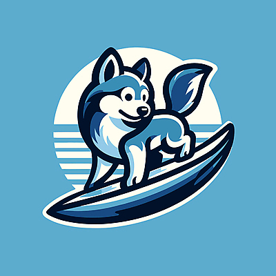 캐릭터 반려견 파도 일러스트 물놀이 레저 사람없음 여름 파란색 서핑보드 서핑 개 승차 즐거움 개캐릭터 일러캐릭터 AI파일 계절 감정 바다 컬러 동물캐릭터 포유류 모션 놀이 반려동물 수상스포츠 보드_스포츠 파일형식 벡터