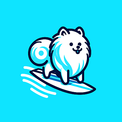 캐릭터 파도 일러스트 물놀이 레저 사람없음 여름 파란색 서핑보드 서핑 개 승차 즐거움 개캐릭터 일러캐릭터 AI파일 계절 감정 바다 컬러 동물캐릭터 포유류 모션 놀이 수상스포츠 보드_스포츠 파일형식 벡터