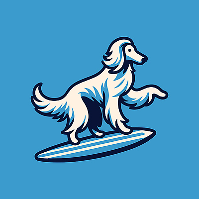 캐릭터 파도 일러스트 물놀이 레저 사람없음 여름 파란색 서핑보드 서핑 개 승차 즐거움 개캐릭터 일러캐릭터 AI파일 계절 감정 바다 컬러 동물캐릭터 포유류 모션 놀이 수상스포츠 보드_스포츠 파일형식 벡터