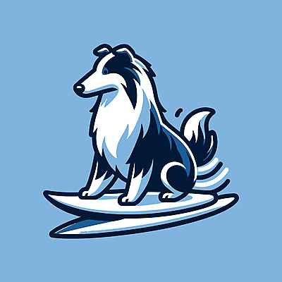 캐릭터 파도 일러스트 물놀이 레저 사람없음 여름 파란색 서핑보드 서핑 개 승차 즐거움 개캐릭터 일러캐릭터 AI파일 계절 감정 바다 컬러 동물캐릭터 포유류 모션 놀이 수상스포츠 보드_스포츠 파일형식 벡터