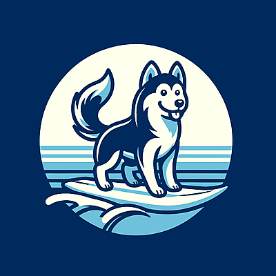 캐릭터 파도 일러스트 물놀이 레저 사람없음 여름 파란색 서핑보드 서핑 개 승차 즐거움 개캐릭터 일러캐릭터 AI파일 계절 감정 바다 컬러 동물캐릭터 포유류 모션 놀이 수상스포츠 보드_스포츠 파일형식 벡터