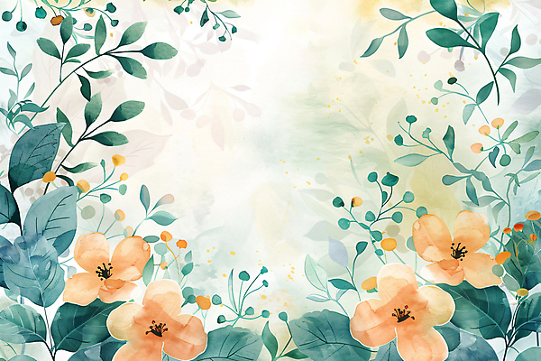 JPG 꽃 잎 꽃밭 일러스트 사람없음 초록색 봄 카피스페이스 국내일러스트 AI일러스트 AI콘텐츠 식물 계절 컬러 공백 파일형식