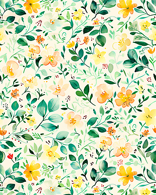 JPG 꽃 백그라운드 잎 꽃밭 일러스트 사람없음 초록색 봄 국내일러스트 AI일러스트 AI콘텐츠 식물 계절 컬러 파일형식