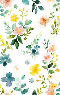 JPG 꽃 백그라운드 잎 꽃밭 일러스트 사람없음 봄 흰색 국내일러스트 AI일러스트 AI콘텐츠 식물 계절 컬러 파일형식