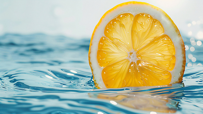 JPG 편집이미지 물결 조각 과일 단면 사람없음 물 레몬 슬라이스 편집소스 편집실사 AI컴퓨터그래픽 AI콘텐츠 자연요소 CG 파일형식